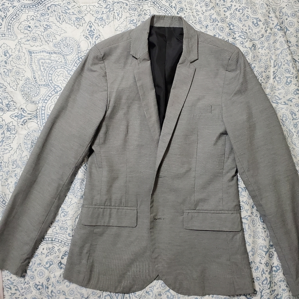Grey Linen Kenneth Cole Reaction Suit Jacket